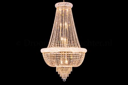 Empire chandelier Palazzo 19 lights (crystal/gold) - Ø80cm - Crystal chandeliers
