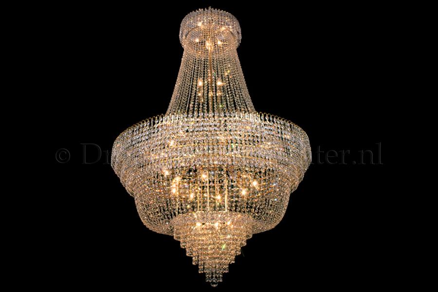 Empire chandelier 34 lights crystal 47 inch (120cm) gold - Salle - Salle