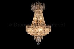 Empire chandelier crystal bronze 40cm / 15.7 Inch - Salle
