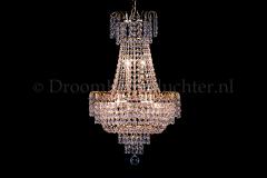 Empire chandelier crystal gold 40cm / 15.7 Inch - Salle