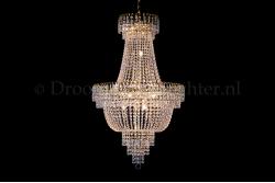 Empire chandelier crystal 23.6 inch (60cm) gold - Salle Empire chandelier crystal 23.6 inch (60cm) gold - Salle