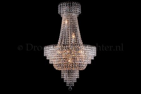 Empire chandelier crystal 23.6 Inch silver - Salle - Crystal chandeliers