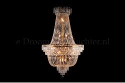Empire chandelier 19 lights crystal 31.5 inch (80cm) bronze - Salle Empire chandelier 19 lights crystal 31.5 inch (80cm) bronze - Salle