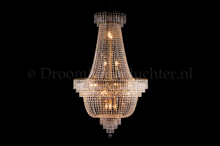 Empire chandelier 19 lights crystal 31.5 inch (80cm) bronze - Salle - Salle