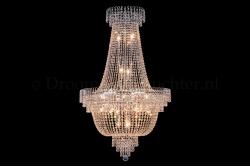 Empire chandelier 19 lights crystal 31.5 inch (80cm) silver - Salle Empire chandelier 19 lights crystal 31.5 inch (80cm) silver - Salle