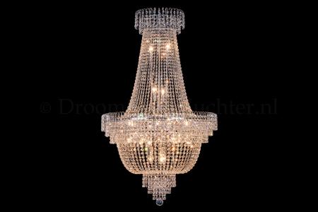 Empire chandelier 19 lights crystal 31.5 inch (80cm) silver - Salle - Salle
