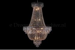 Empire chandelier 19 lights crystal 31.5 inch (80cm) black - Salle Empire chandelier 19 lights crystal 31.5 inch (80cm) black - Salle
