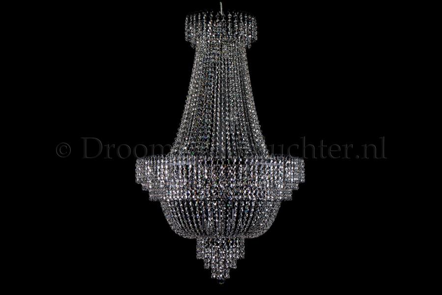 Empire chandelier 19 lights crystal 31.5 inch (80cm) black - Salle - Empire Chandeliers