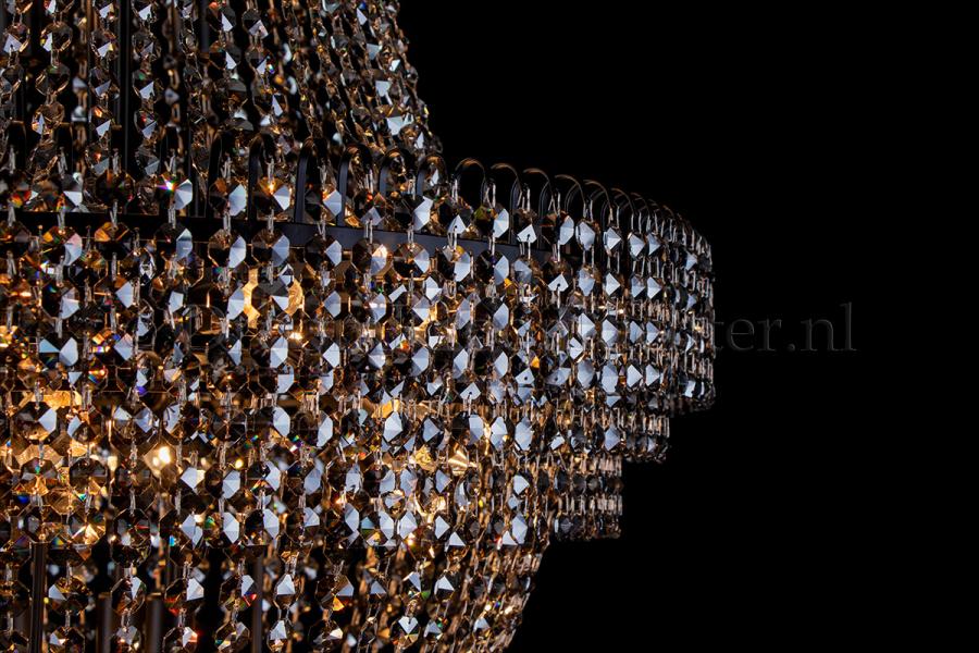 Empire chandelier 19 lights crystal 31.5 inch (80cm) black - Salle - Empire Chandeliers