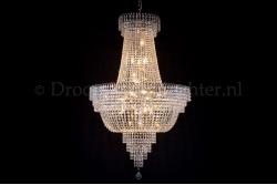 Empire chandelier 19 lights crystal 31.5 inch (80cm) chrome- Salle Empire chandelier 19 lights crystal 31.5 inch (80cm) chrome- Salle