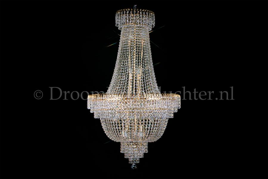 Empire chandelier 19 lights crystal 31.5 inch (80cm) gold - Salle - Salle