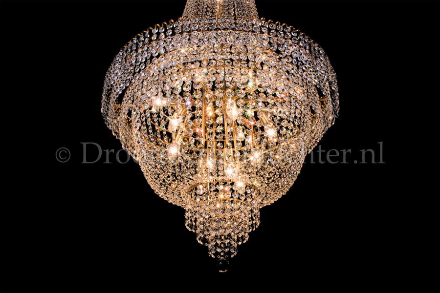 Empire chandelier 19 lights crystal 31.5 inch (80cm) gold - Salle - Salle