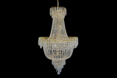 Empire chandelier crystal 19.7 Inch gold - Salle - Crystal chandeliers