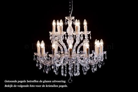 Crystal Chandelier Maria Theresa in chrome 18 lights - Ø75cm Crystal Chandelier Maria Theresa in chrome 18 lights - Ø75cm