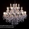 Crystal Chandelier Maria Theresa in chrome 28 lights - Ø95cm