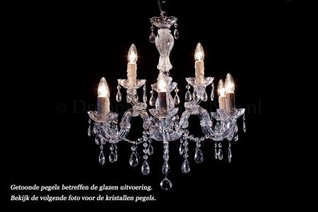 Crystal Chandelier Maria Theresa in chrome 9 lights - Ø60cm - Crystal chandeliers
