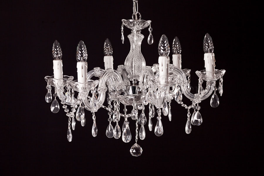 Crystal Chandelier Maria Theresa in gold 6 lights - Ø60cm - Crystal chandeliers