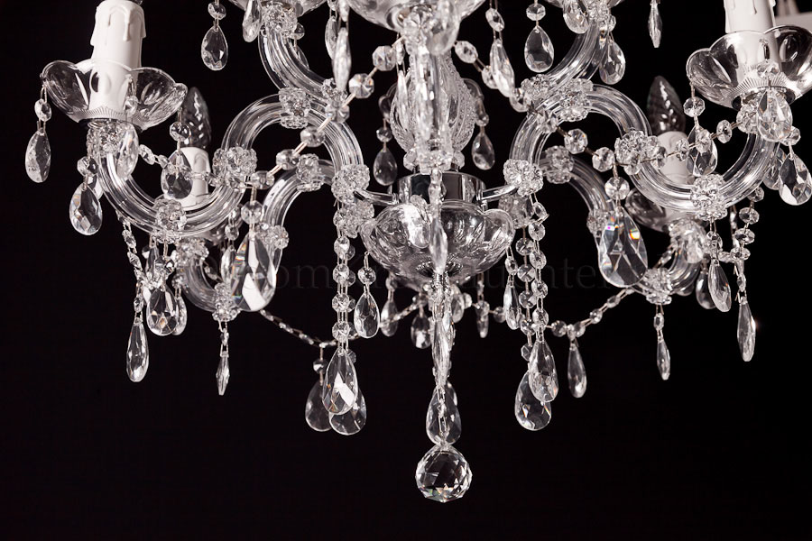 Chandelier Maria Theresa in chrome 9 lights - Ø60cm - Marie Therese chandeliers