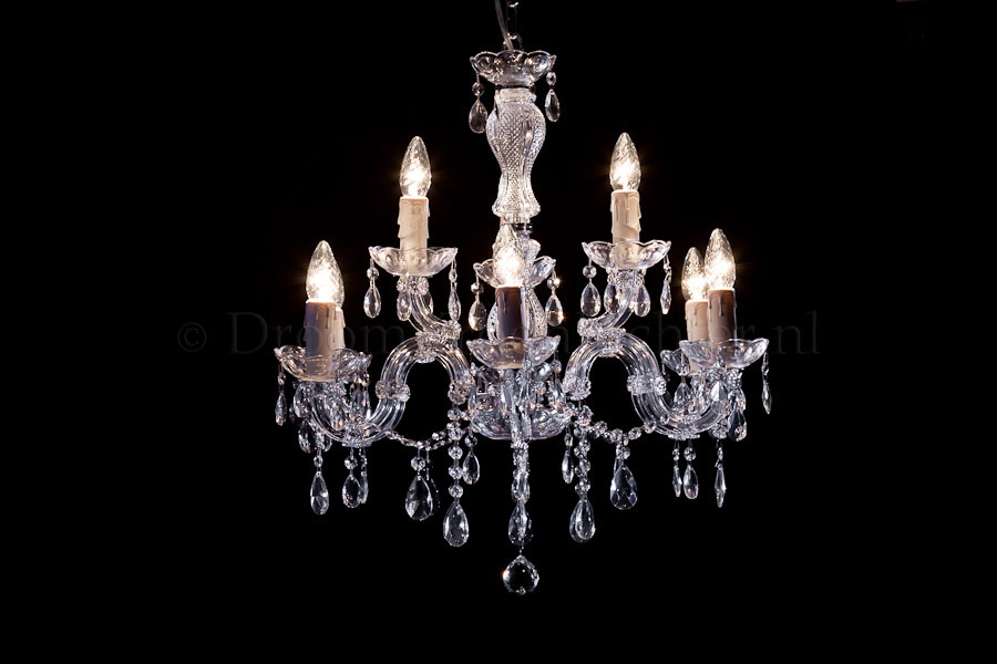 Chandelier Maria Theresa in chrome 9 lights - Ø60cm - Marie Therese chandeliers