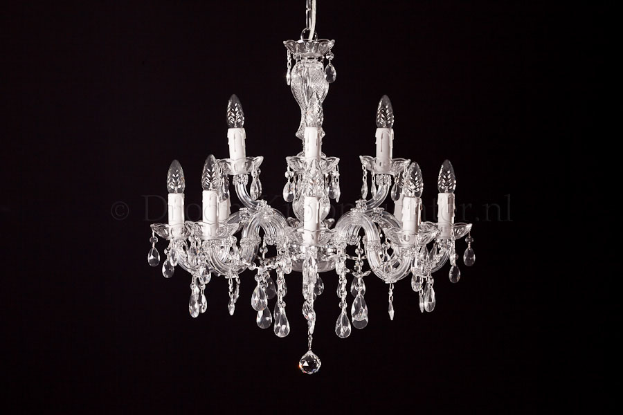 Chandelier Maria Theresa in chrome 12 lights - Ø60cm - Marie Therese chandeliers