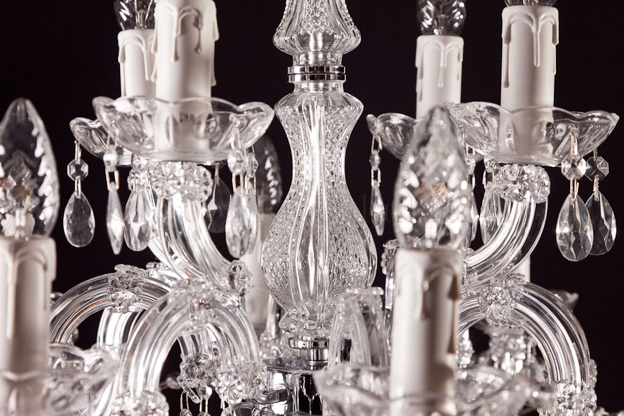 Chandelier Maria Theresa in chrome 12 lights - Ø60cm - Marie Therese chandeliers