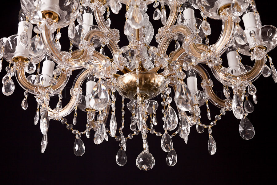Chandelier Maria Theresa in gold 15 lights - Ø60cm - Marie Therese chandeliers