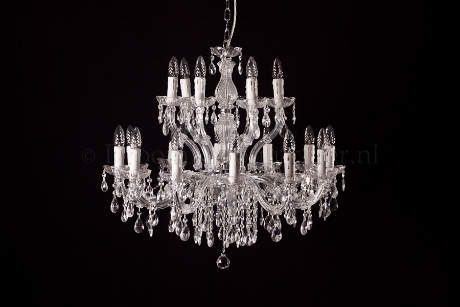 Chandelier Maria Theresa in chrome 18 lights - Ø75cm - Marie Therese chandeliers