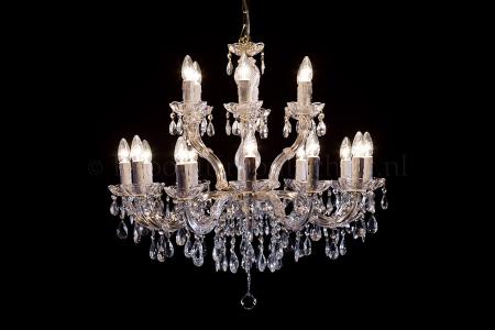 Crystal Chandelier Maria Theresa in gold 18 lights - Ø75cm - Crystal chandeliers