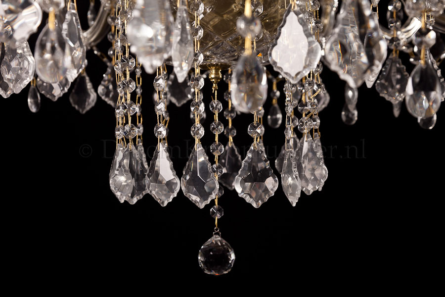 Chandelier Maria Theresa in gold 28 lights - Ø95cm - Marie Therese chandeliers