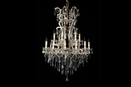 Crystal Chandelier Maria Theresa in multi-colour 18 lights - Ø85cm - Crystal chandeliers