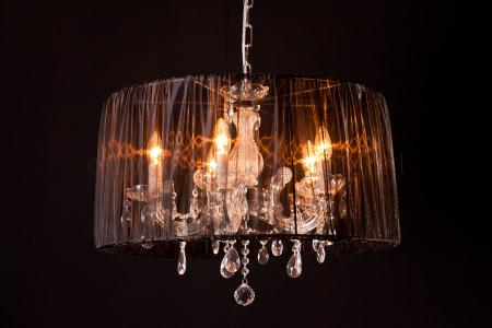 Organza black - fabric only - Lamp shades for chandeliers