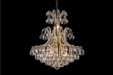 Crystal Chandelier Romano 7 light (brass) - Crystal chandeliers
