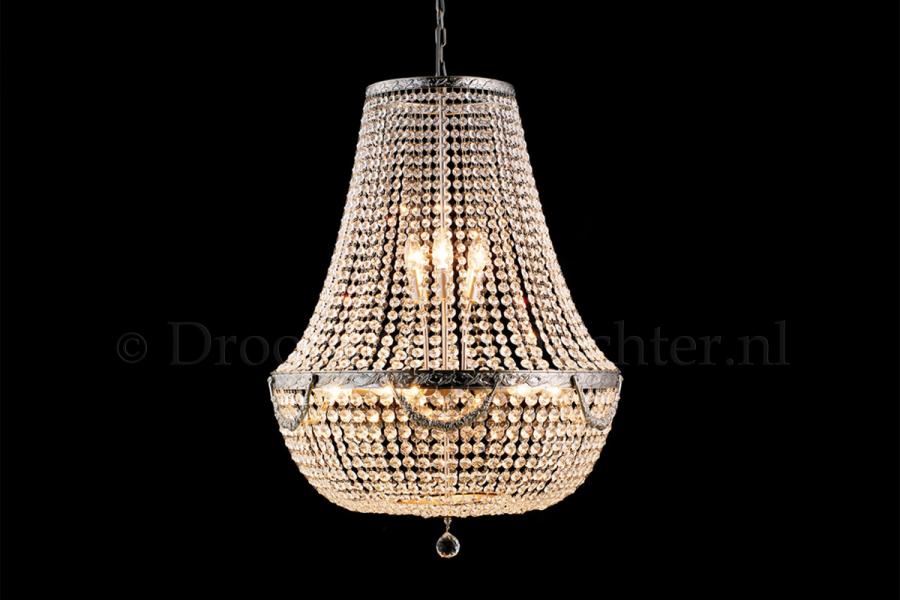 Empire chandelier Firmeno 12 light 60 cm crystal silver