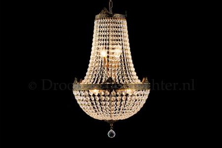 Empire chandelier Juliana 6 light 40cm crystal bronze - Crystal chandeliers