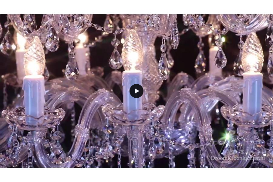 Crystal Chandelier Maria Theresa in chrome 28 lights - Ø95cm - Crystal chandeliers